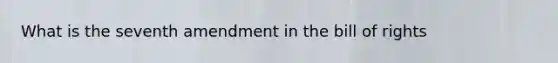 What is the seventh amendment in the bill of rights