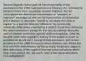 Several litigants challenged the constitutionality of two provisions in the 1996 Communications Decency Act. Intended to protect minors from unsuitable internet material, the Act criminalized the intentional transmission of "obscene or indecent" messages as well as the transmission of information which depicts or describes "sexual or excretory activities or organs" in a manner deemed "offensive" by community standards. After being enjoined by a District Court from enforcing the above provisions, except for the one concerning obscenity and its inherent protection against child pornography, Attorney General Janet Reno appealed directly to the Supreme Court as provided for by the Act's special review provisions. Did certain provisions of the 1996 Communications Decency Act violate the First and Fifth Amendments by being overly broad and vague in their definitions of the types of internet communications which they criminalized? Yes, the court ruled it was unconstitutional. 1ST AMENDMENT