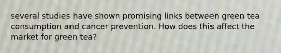 several studies have shown promising links between green tea consumption and cancer prevention. How does this affect the market for green tea?