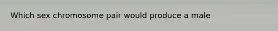 Which sex chromosome pair would produce a male