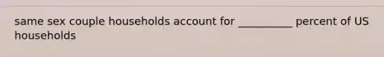 same sex couple households account for __________ percent of US households