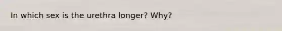 In which sex is the urethra longer? Why?