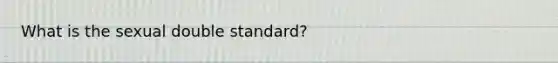 What is the sexual double standard?