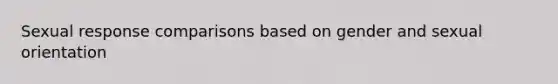 Sexual response comparisons based on gender and sexual orientation