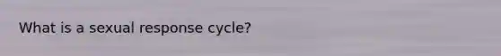 What is a sexual response cycle?