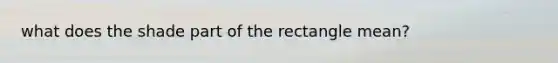 what does the shade part of the rectangle mean?