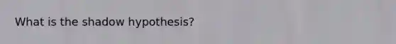 What is the shadow hypothesis?