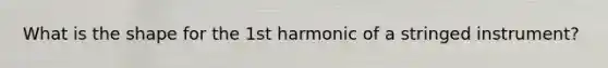 What is the shape for the 1st harmonic of a stringed instrument?