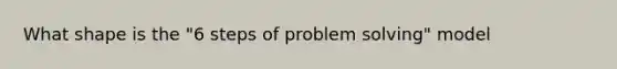 What shape is the "6 steps of problem solving" model