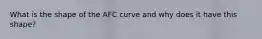 What is the shape of the AFC curve and why does it have this shape?