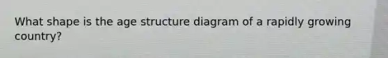 What shape is the age structure diagram of a rapidly growing country?