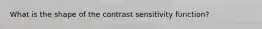 What is the shape of the contrast sensitivity function?