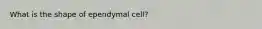 What is the shape of ependymal cell?