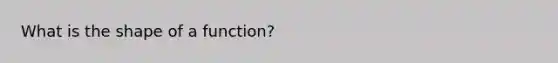 What is the shape of a function?