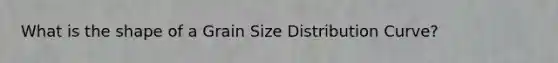 What is the shape of a Grain Size Distribution Curve?