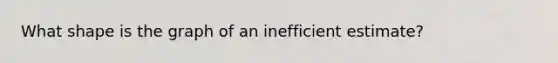 What shape is the graph of an inefficient estimate?