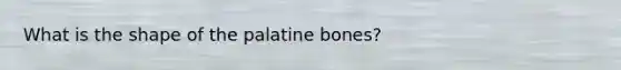 What is the shape of the palatine bones?