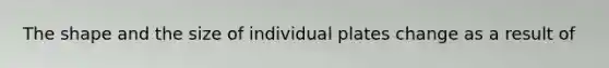 The shape and the size of individual plates change as a result of