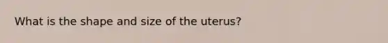 What is the shape and size of the uterus?