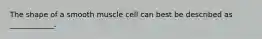 The shape of a smooth muscle cell can best be described as ____________.