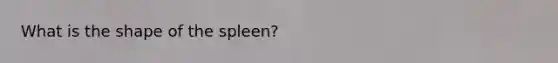 What is the shape of the spleen?