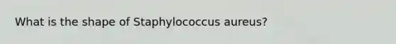 What is the shape of Staphylococcus aureus?