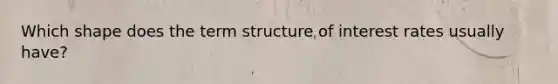 Which shape does the term structure of interest rates usually have?