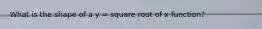 What is the shape of a y = square root of x function?