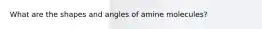 What are the shapes and angles of amine molecules?