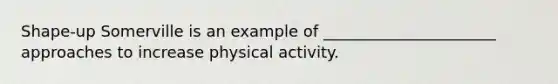 Shape-up Somerville is an example of ______________________ approaches to increase physical activity.