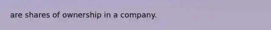 are shares of ownership in a company.