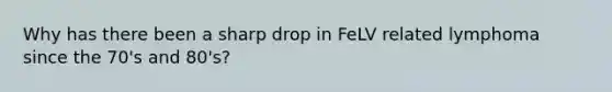 Why has there been a sharp drop in FeLV related lymphoma since the 70's and 80's?