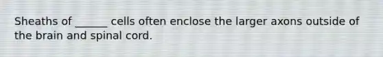 Sheaths of ______ cells often enclose the larger axons outside of the brain and spinal cord.