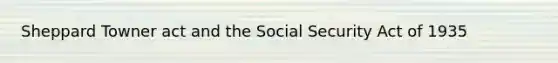 Sheppard Towner act and the Social Security Act of 1935