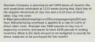 Sheridan Company is planning to sell 1000 boxes of ceramic tile, with production estimated at 1170 boxes during May. Each box of tile requires 44 pounds of clay mix and a 0.25 hour of direct labor. Clay mix costs 0.40 per pound and employees of the company are paid16 per hour. Manufacturing overhead is applied at a rate of 110% of direct labor costs. Sheridan has 3400 pounds of clay mix in beginning inventory and wants to have 4100 pounds in ending inventory. What is the total amount to be budgeted in pounds for direct materials to be purchased for the month?