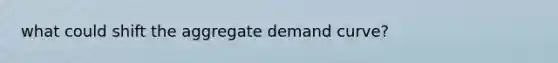 what could shift the aggregate demand curve?