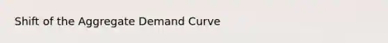 Shift of the Aggregate Demand Curve