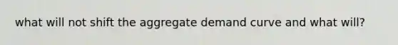 what will not shift the aggregate demand curve and what will?