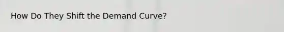 How Do They Shift the Demand Curve?