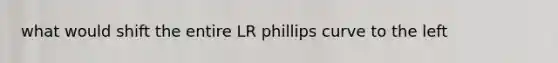 what would shift the entire LR phillips curve to the left