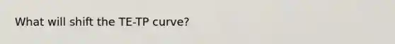 What will shift the TE-TP curve?