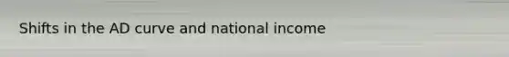Shifts in the AD curve and national income