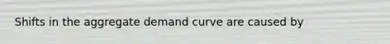 Shifts in the aggregate demand curve are caused by