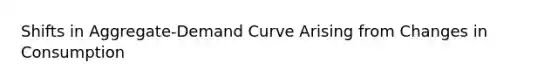 Shifts in Aggregate-Demand Curve Arising from Changes in Consumption