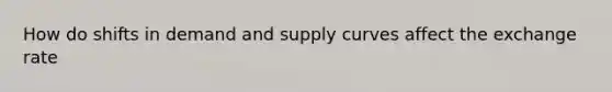 How do shifts in demand and supply curves affect the exchange rate