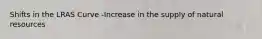 Shifts in the LRAS Curve -Increase in the supply of natural resources