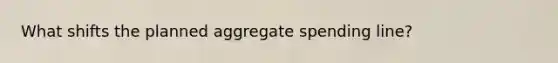 What shifts the planned aggregate spending line?
