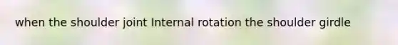 when the shoulder joint Internal rotation the shoulder girdle