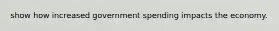 show how increased government spending impacts the economy.