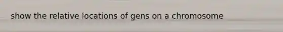 show the relative locations of gens on a chromosome